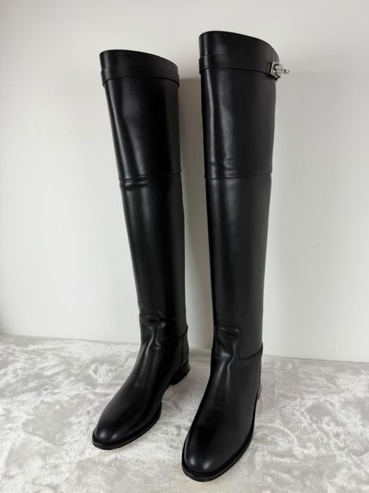 Hermes high tight boots sz.39 дамски чизми Хермес
