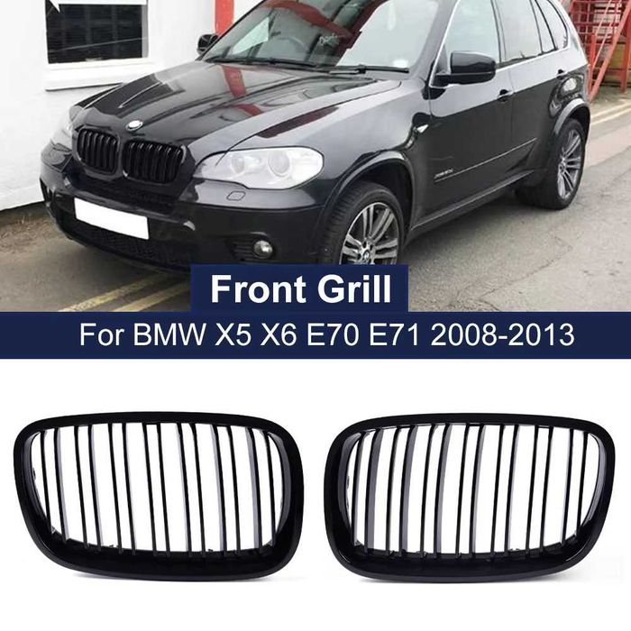Бъбреци с двойни ребра черен лак за BMW серия X5 X6 E70 E71 2006, 2013