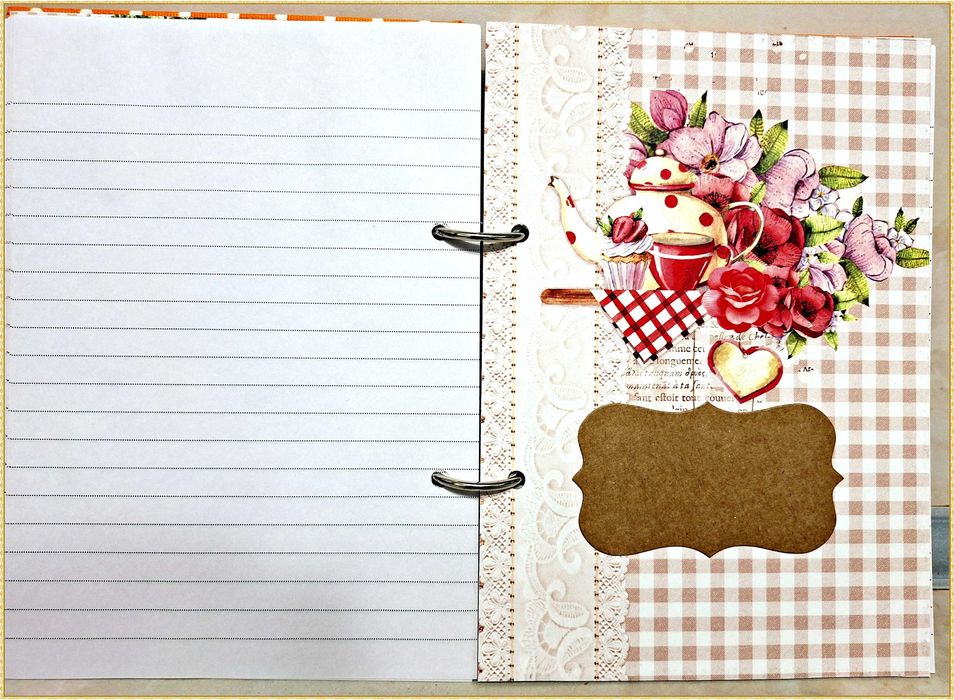 Тефтер за рецепти, рецептурник в оранжево-червено