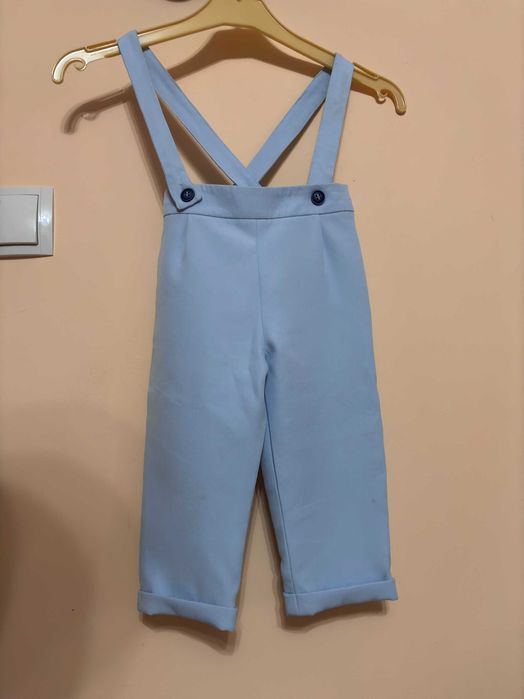 Pantaloni cu bratele copil bleu 74-80 -