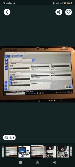 Kit tester diagnoza auto turisme+camioane si Tableta Panasonic 8/256GB