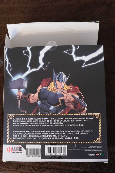 Ciocanul lui Thor Model Marvel, Figurina pusculita, Semic, Gri/Negru