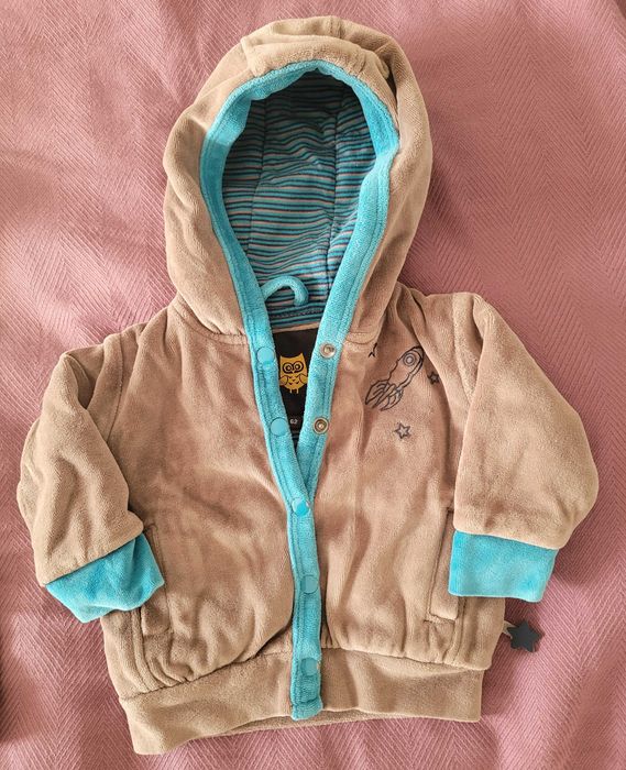 Cardigan Cocodrillo, caciula CandA, Lot haine bebe marime 56, marime62