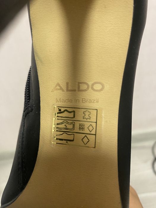 Botine negre din piele naturală ALDO