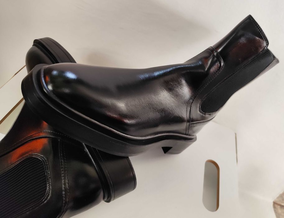 Ghete chelsea 39 39.5 plain toe ZARA NOI piele naturala moale