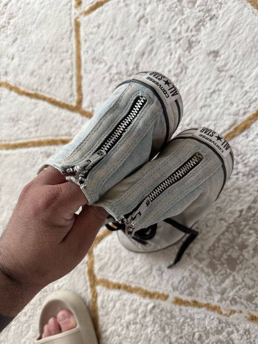Adidasi Converse gheata denim blug washed