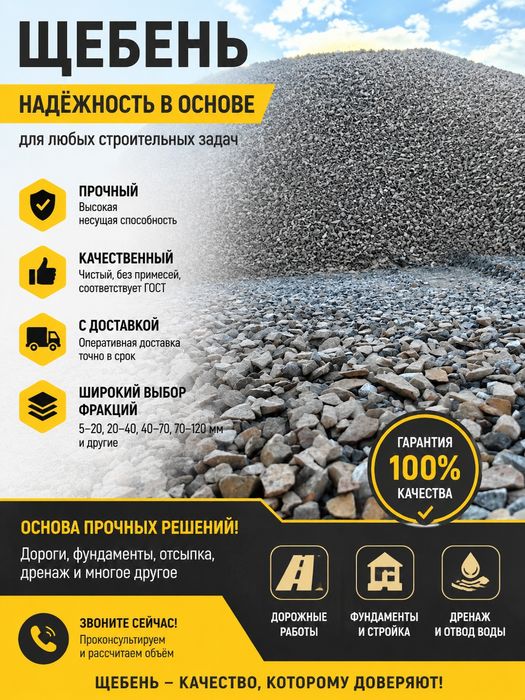 Щебень, Песок. Доставка.