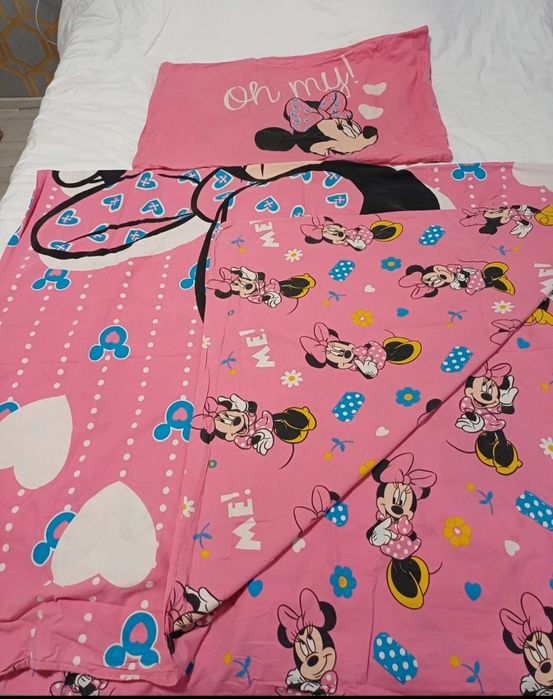 Lenjerie pat copii Minnie