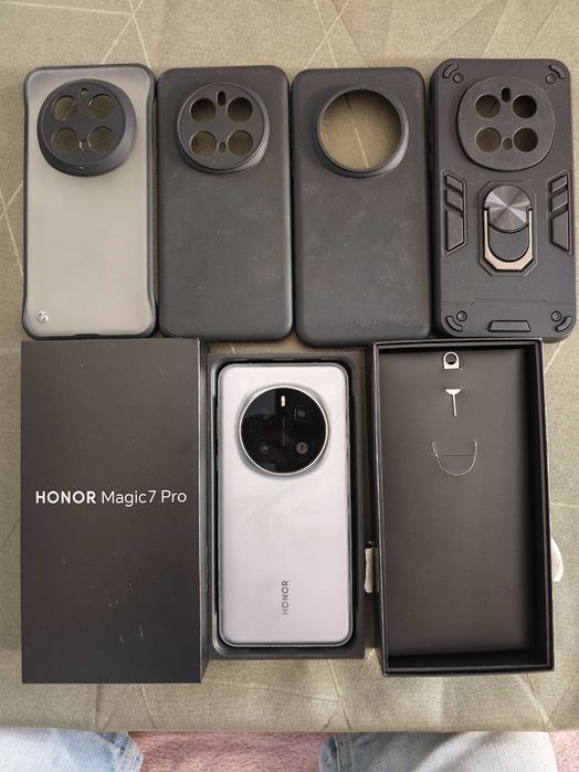 Honor magic 7 pro/12-512/,отличен, комплект, възможен бартер.