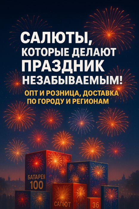 Салюты для незабываемого праздника – опт и розница с доставкой