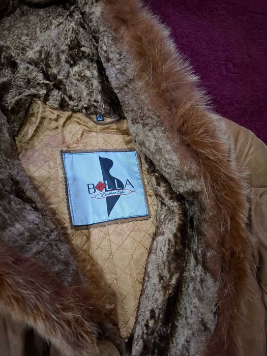 Пальто из натуральной кожи