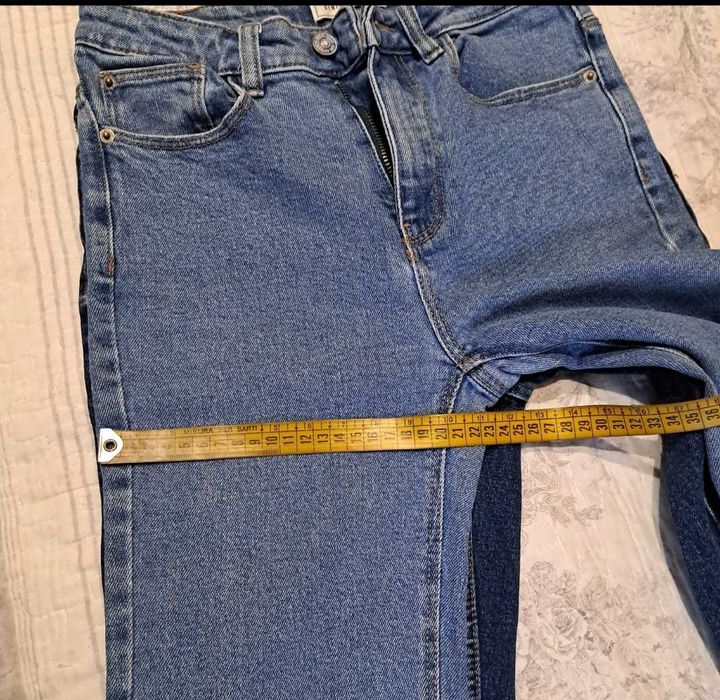2x Blugi Denim Pimki talie inalta