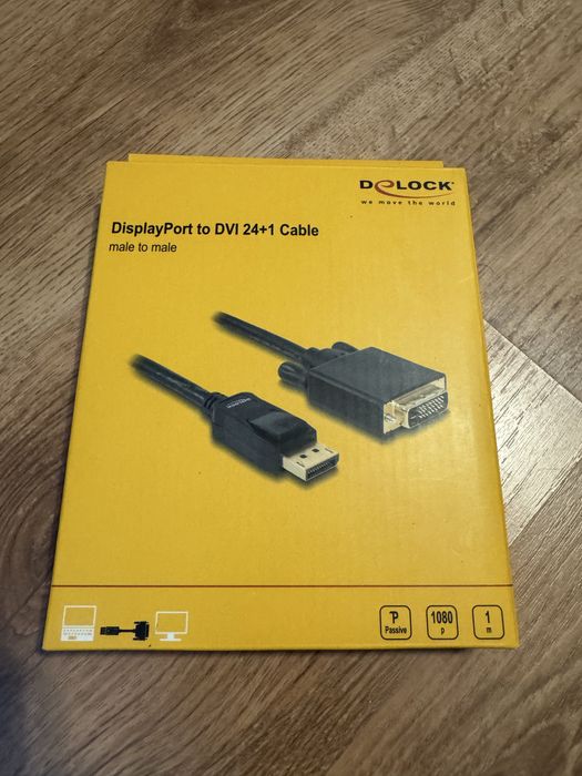 cablu Displayport - DVI dual link Delock 1m