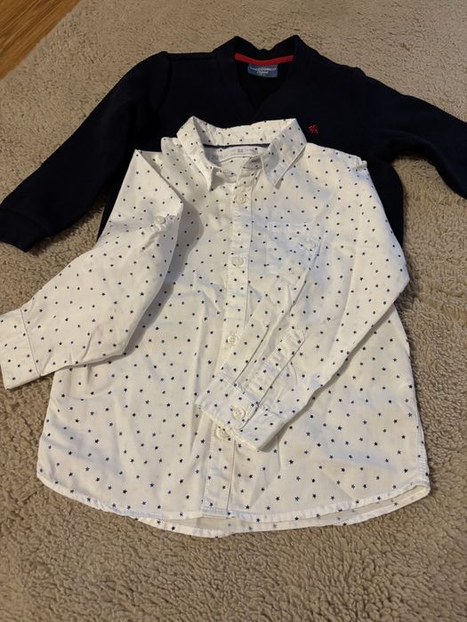 Set cardigan cocodrilo si camasa zara