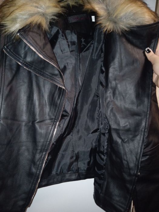 Интересно кожено яке с пух от еко кожа