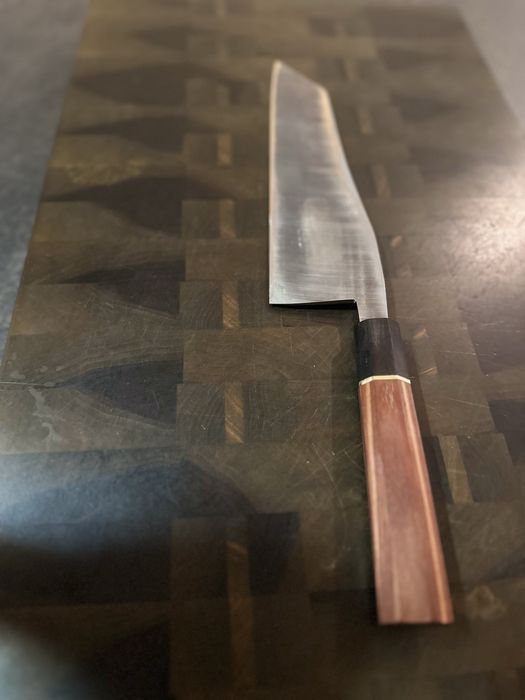 Cutit artizanal de bucatarie - otel inoxidabil 61 HRC , taiș japonez