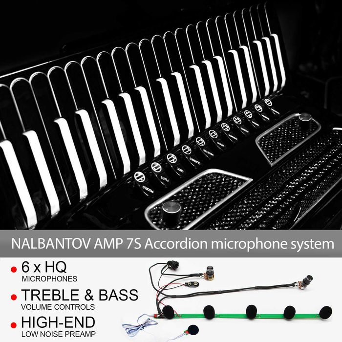 Nalbantov AMP 7S система за озвучаване на акордеон за вграждане