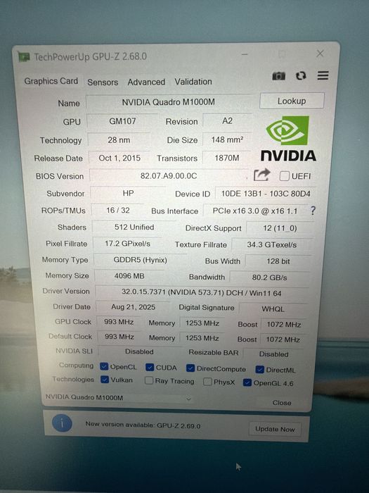 Laptop HP ZBook Studio G3 i7 16g 512g ssd nVidia 4g 15.6 4k