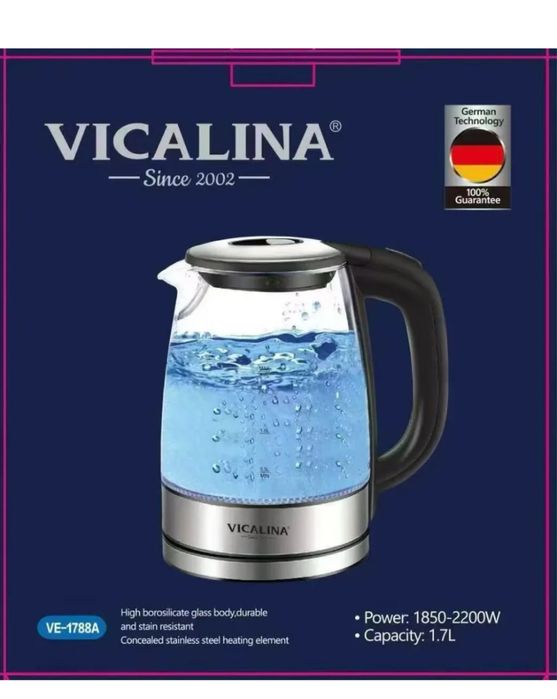 Электрочайник 1.7 л новый vicalina