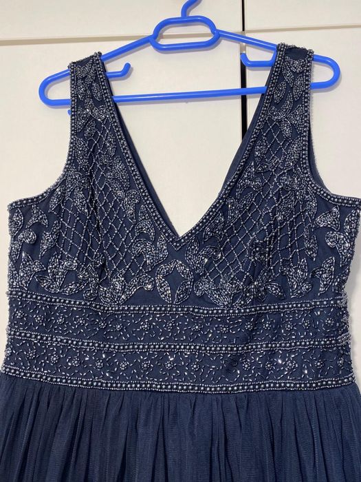 Rochie de ocazie Lace&Beads albastra