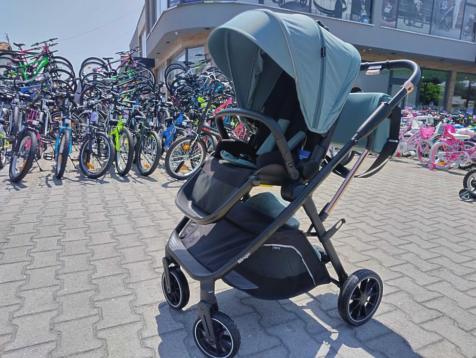 MONI Комбинирана бебешка количка BINGO зелен