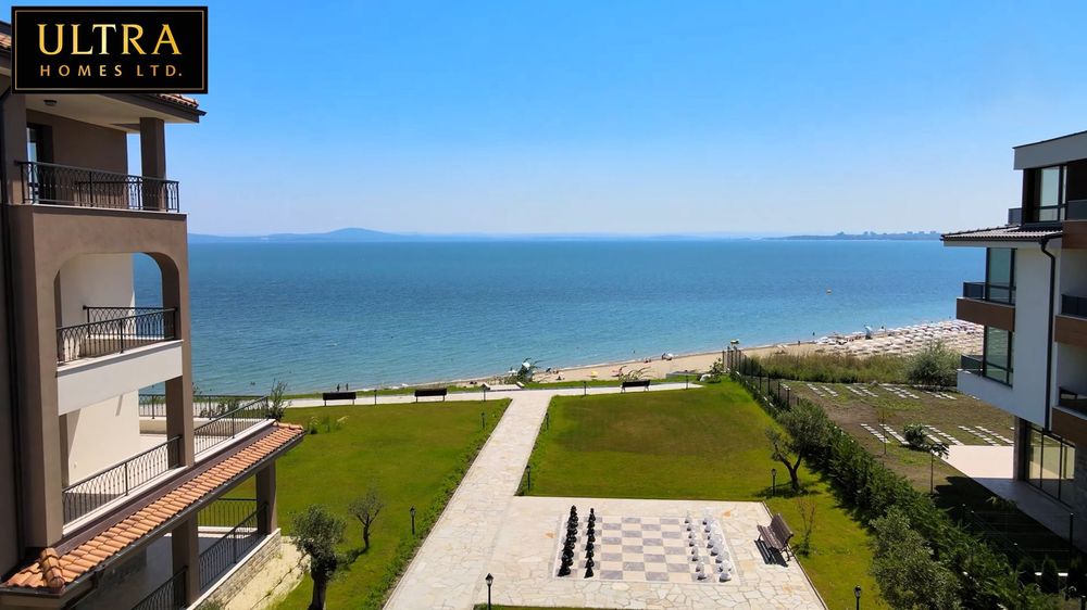 Обзаведен двустаен апартамент с гледка море в луксозен комплекс, кв.