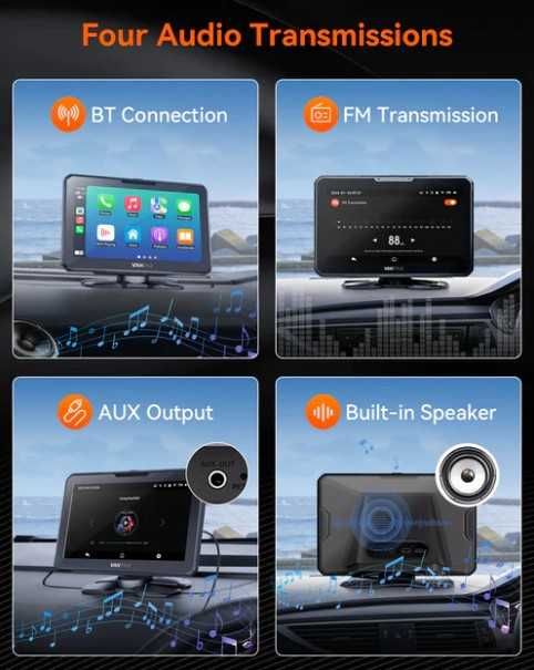 Vantrue Pilot P1 GPS Navigatie 7 inch Android Auto Camera auto