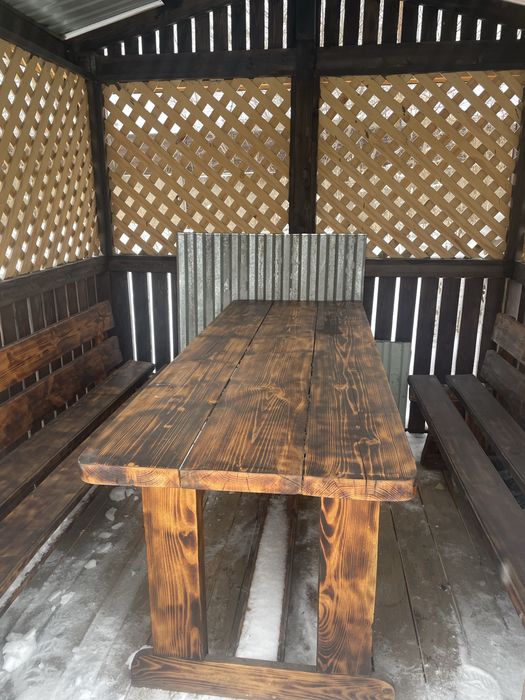 Беседка 2.5*2.5 м со столом и лавочками