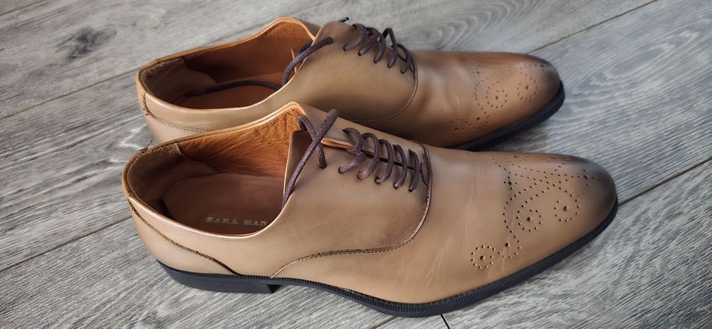 Pantofi piele naturala Zara, marime 43