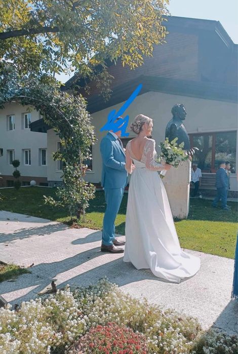 Rochie mireasa din tafta -model deosebit.