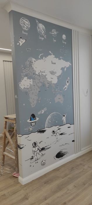 Поклейка обоев. Фрески. Фотообои. - Поклейка обоев Астана на Olx