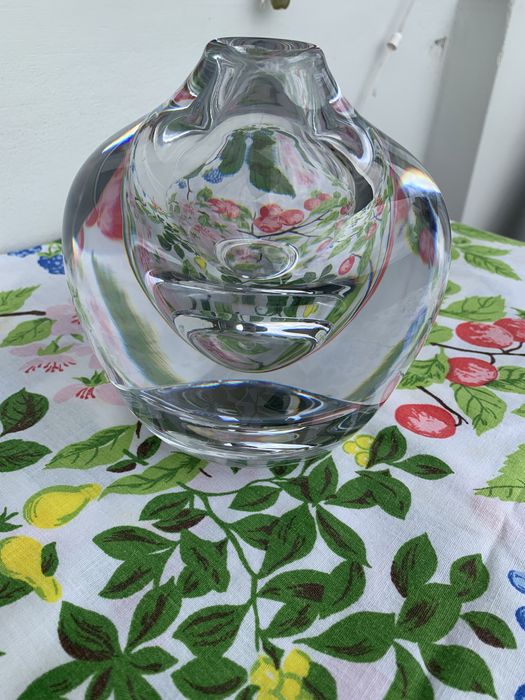 Стъклена скулптурна ваза от Göran Wärff за Kosta Boda / 60-те