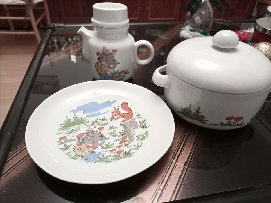 Порцеланов комплект за хранене. Детски.