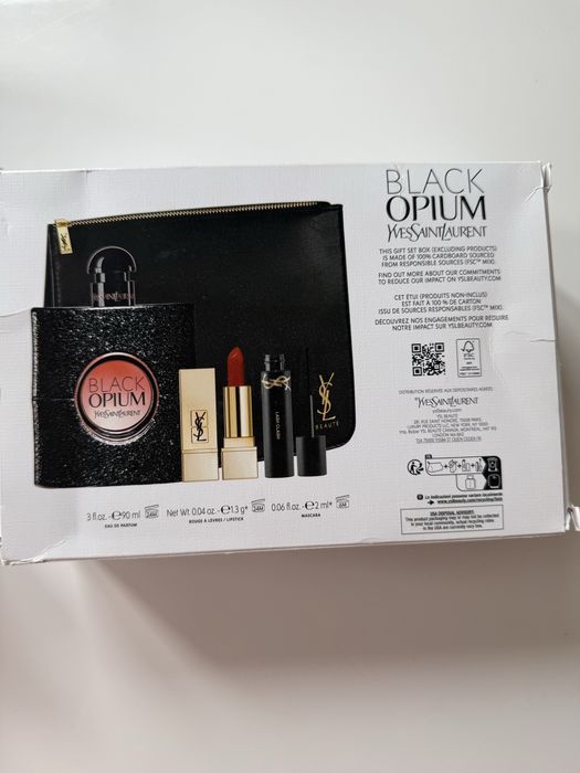 yves saint laurent Black Opium parfum 90 ml+red lipstick +mascara 2 ml