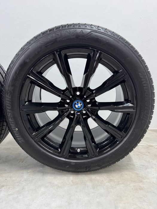 Jante Bmw X5 X6 R20 G05 G06 Originale M740 Black Bridgestone  90% de vara 2024