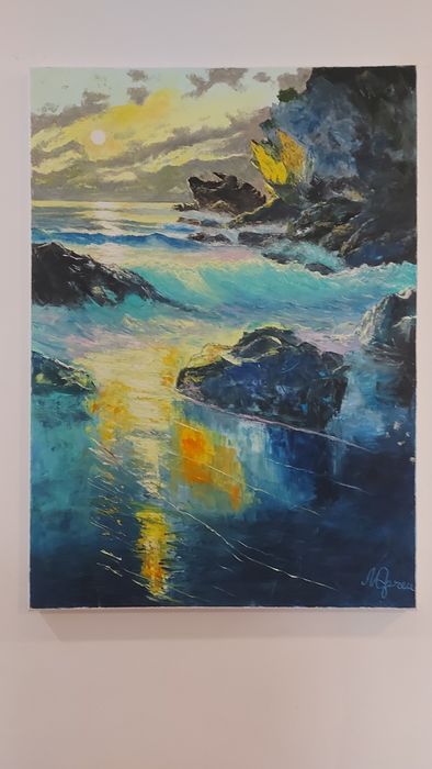 Tablou pictat manual 70/50 cm