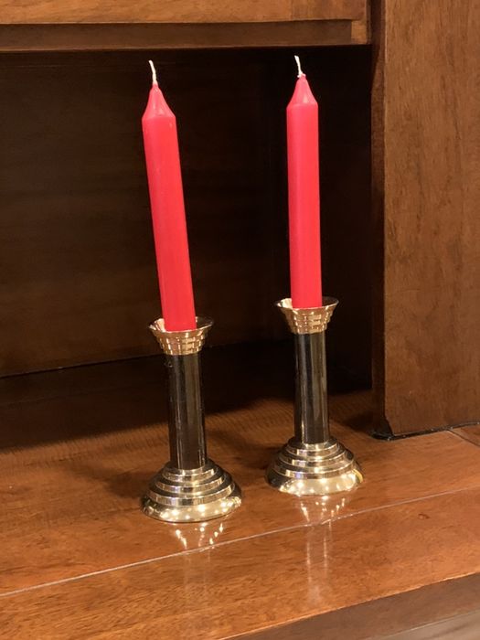 Set sfesnice bronz/alama vechi/antic made in Franta