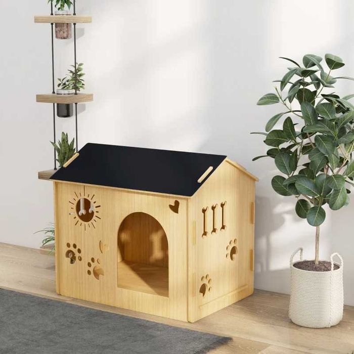 Кучешка къщичка PawHut, с вентилационни отвори