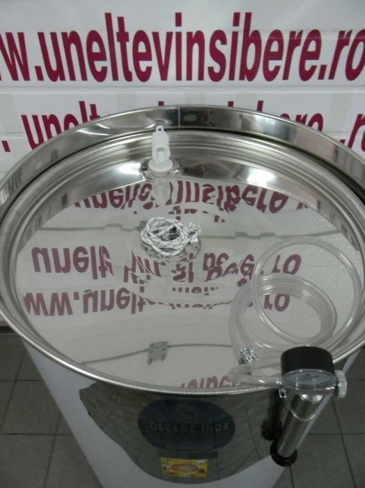 Butoi Toscana inox 200 ltr+capac flotant+pompa+robinet inox-Italia