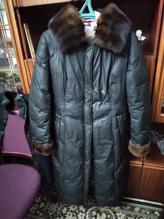 Пуховик длинный теплый