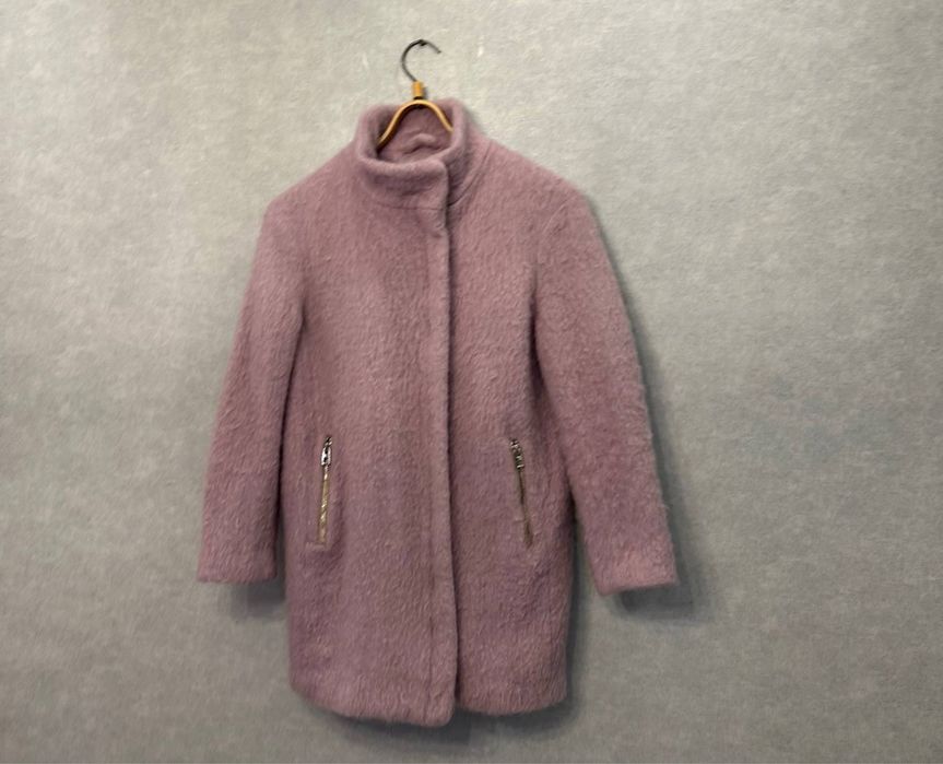 Розовое шерстяное пальто H&M