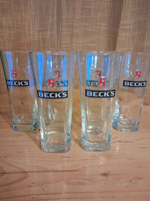 Чаши за бира! BECKS 0.300ml !!! Нови!