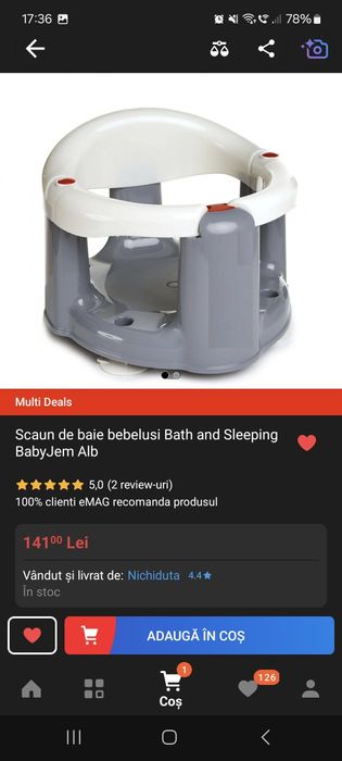 Scaun de baie bebelusi