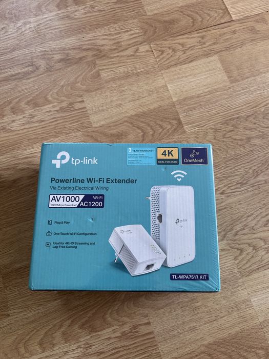 KIT Router WIFI Extender TP-LINK TL-WPA7517 Powerline AV1000 1x1000Mbps + Wireless Dual Band AC750, alb