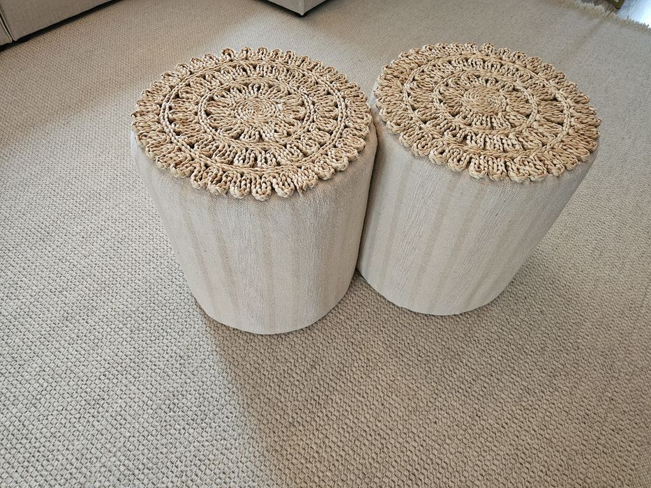 2 buc taburet scaun ottoman pouf stil Zara Home