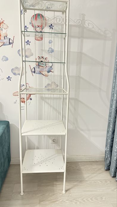 Стеллаж ikea белый для ванной