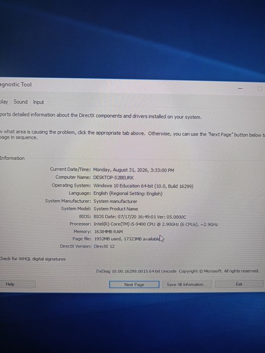 Unitate PC i5 Gen 9