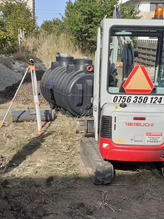 Fose septice tricamerale-montaj fose Iași,bazine,utilaj de închiriat,,