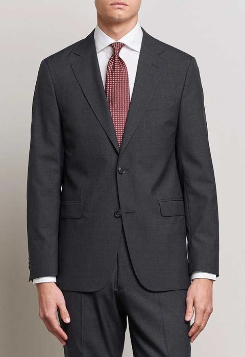 Sacou blazer de lux 50 L slim Oscar Jacobson lana super 120's gri