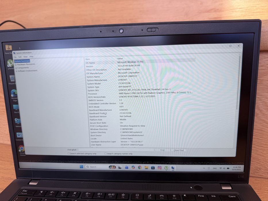 ThinkPad L14 Gen3 • Ryzen 5 PRO • 8GB • 256GB SSD
